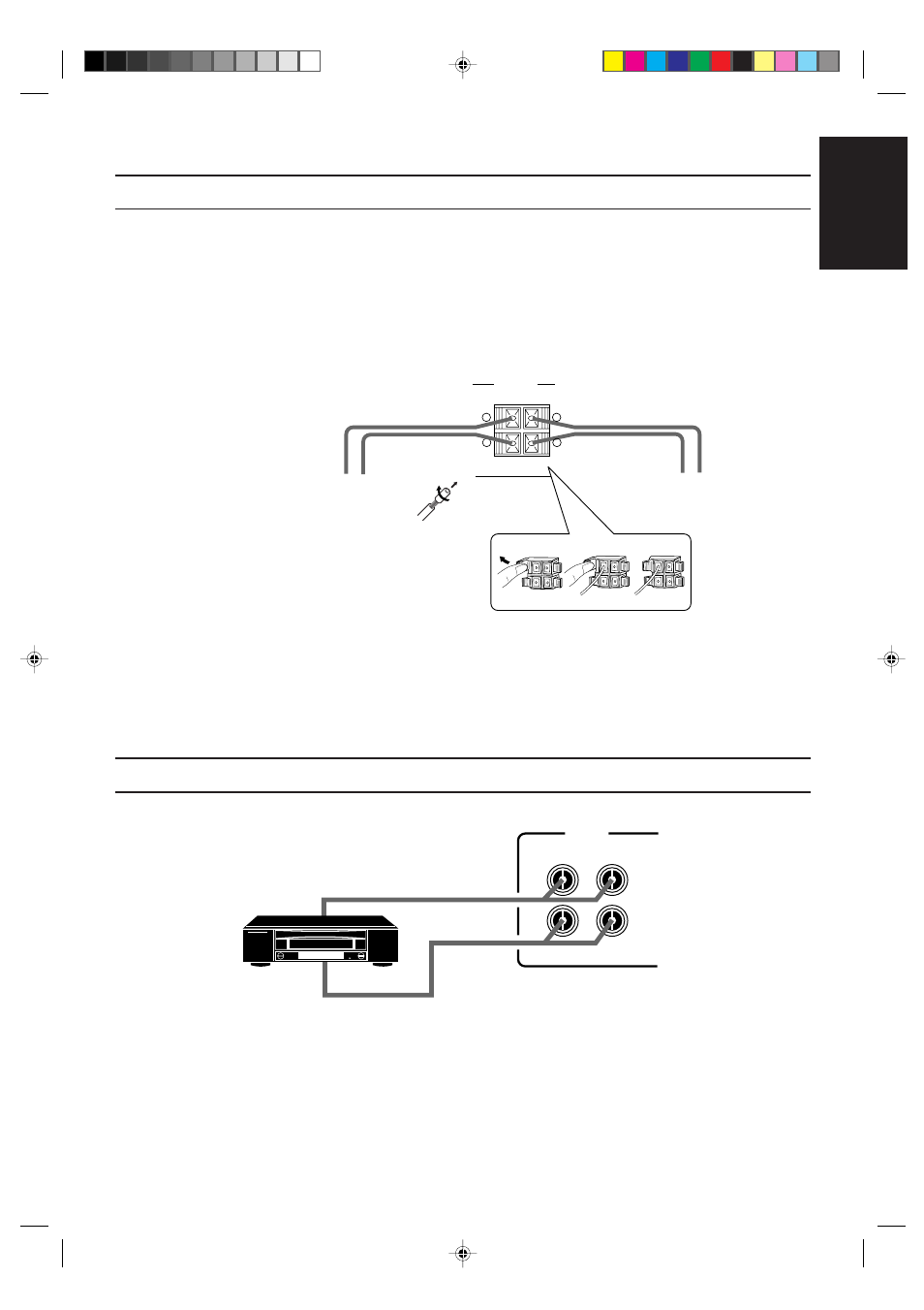 Connecting the speakers, Connecting a vcr, 5english | JVC CA-D672TR User Manual | Page 9 / 47