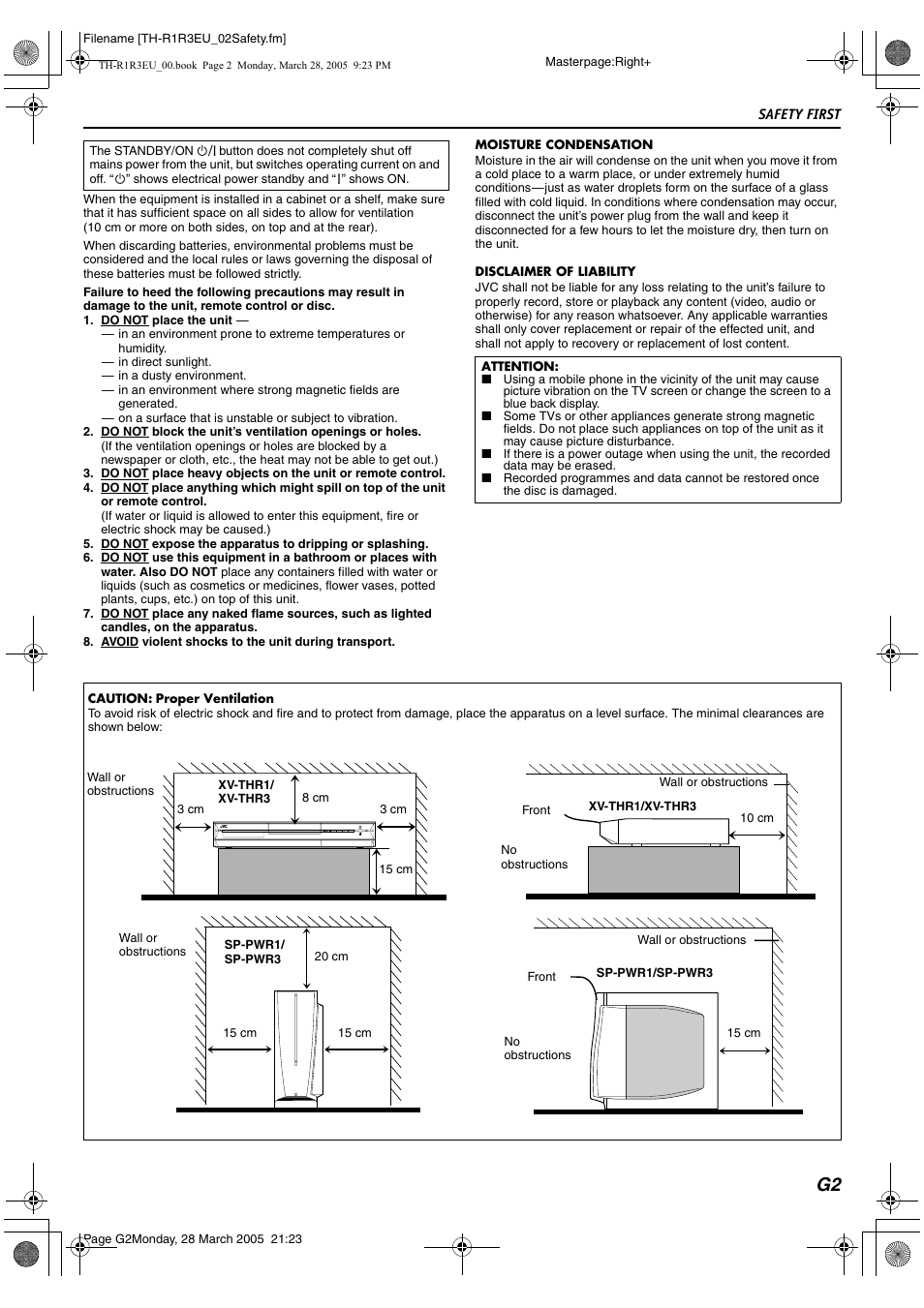 JVC SP-THS55F User Manual | Page 3 / 100