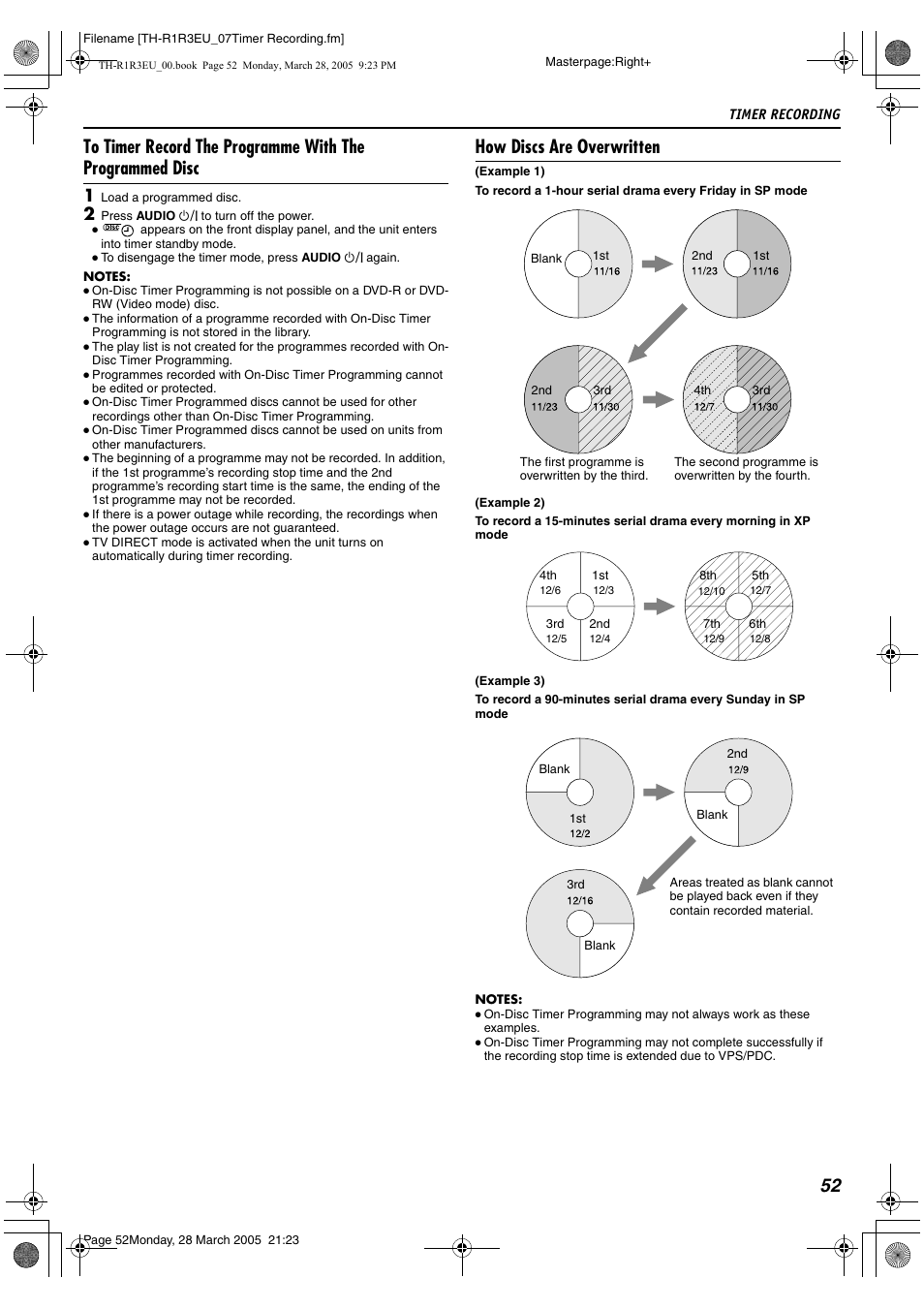 How discs are overwritten | JVC SP-THS55F User Manual | Page 55 / 100