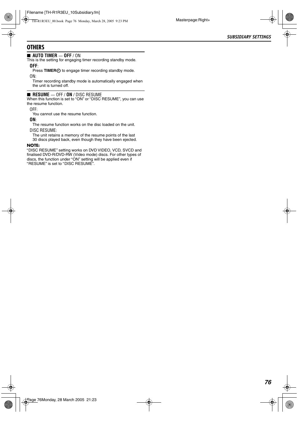 A pg. 76), Pg. 76), 76 others | JVC SP-THS55F User Manual | Page 79 / 100