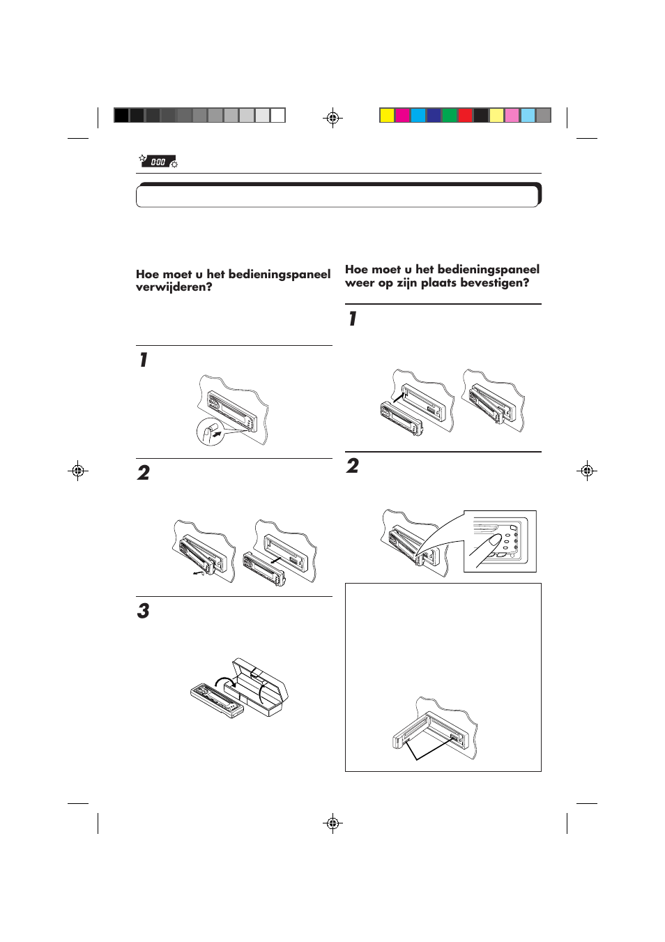 Bedieningspaneel verwijderen | JVC KD-S653R User Manual | Page 110 / 114