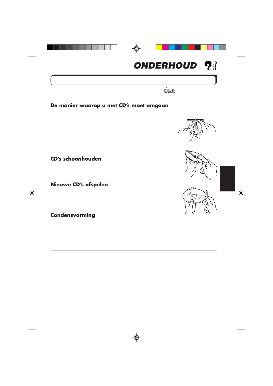 Onderhoud, Omgaan met cd’s | JVC KD-S653R User Manual | Page 111 / 114