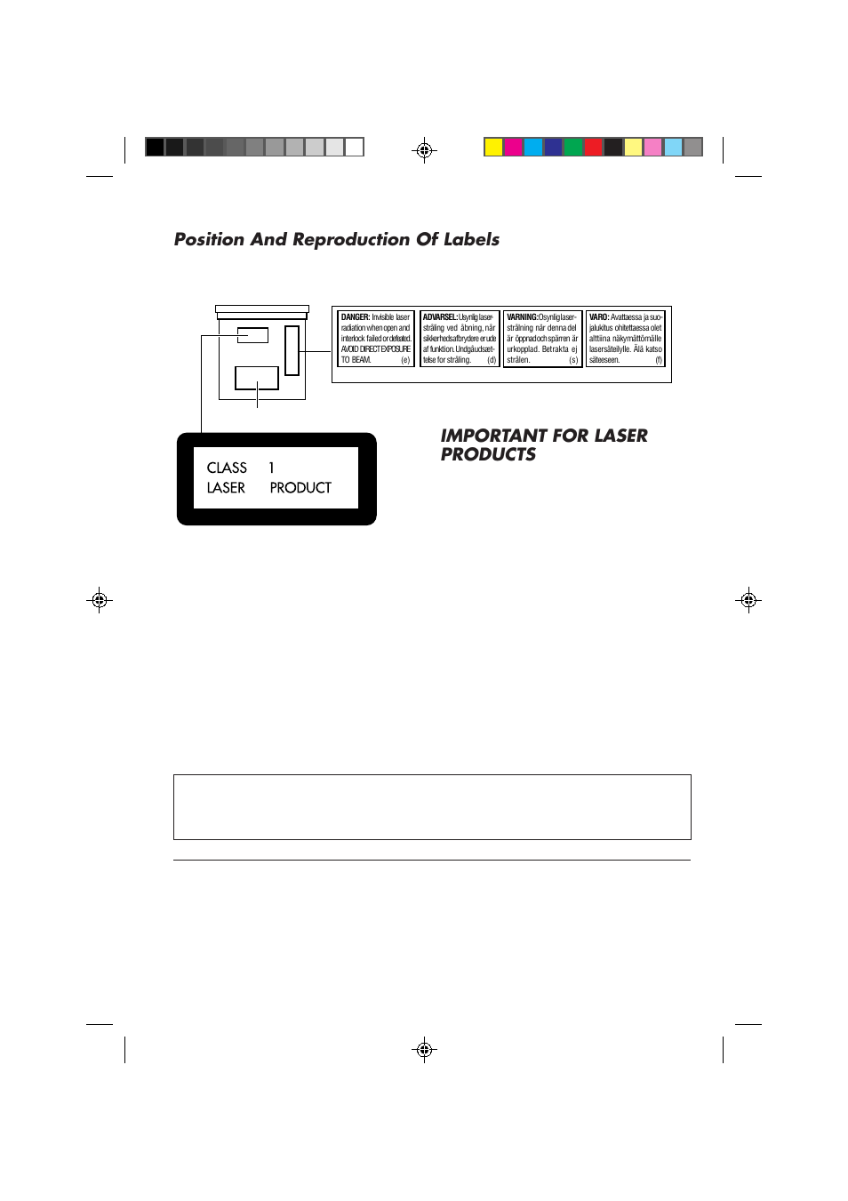 Important for laser products, Position and reproduction of labels | JVC KD-S653R User Manual | Page 2 / 114