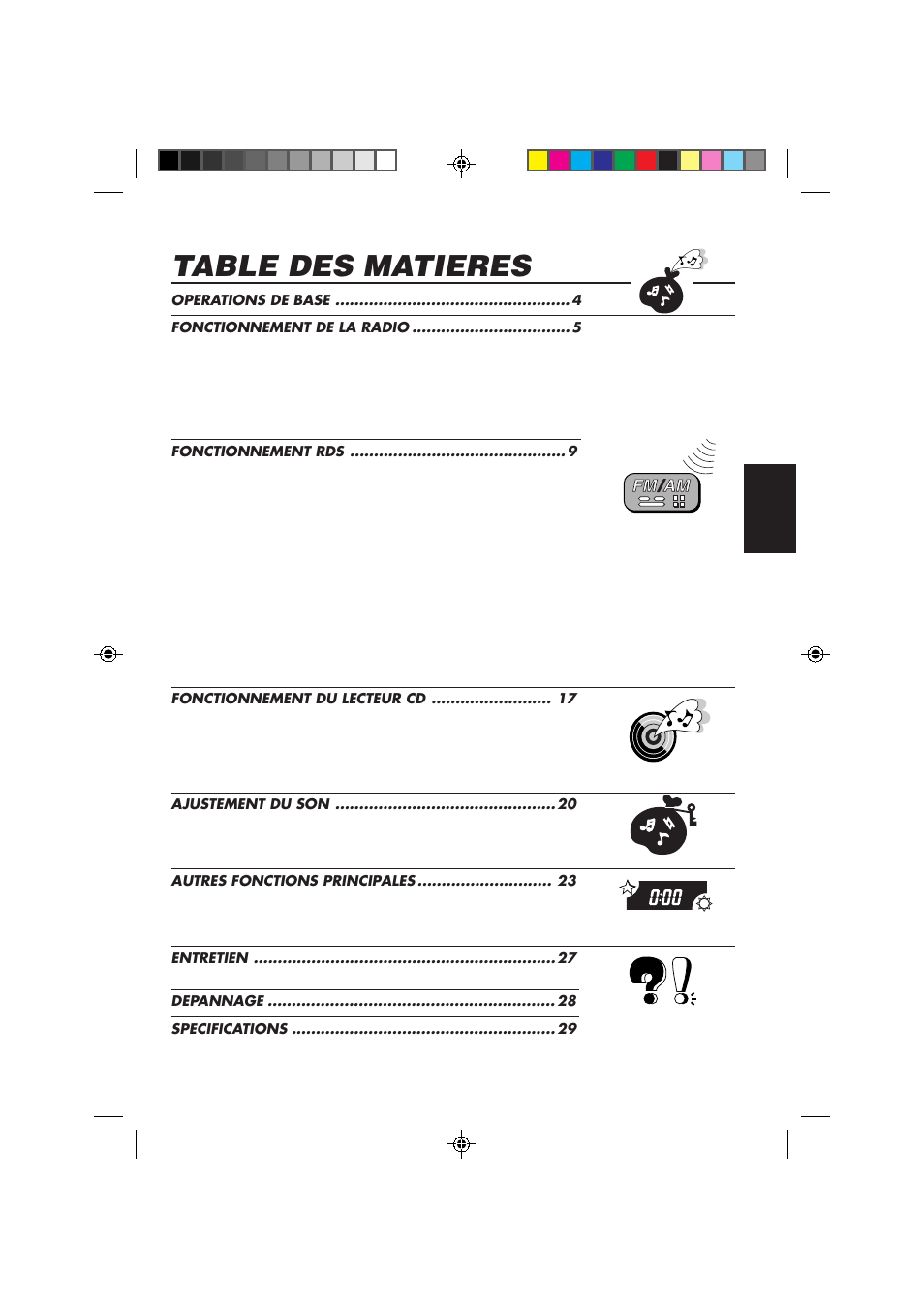 Table des matieres | JVC KD-S653R User Manual | Page 59 / 114