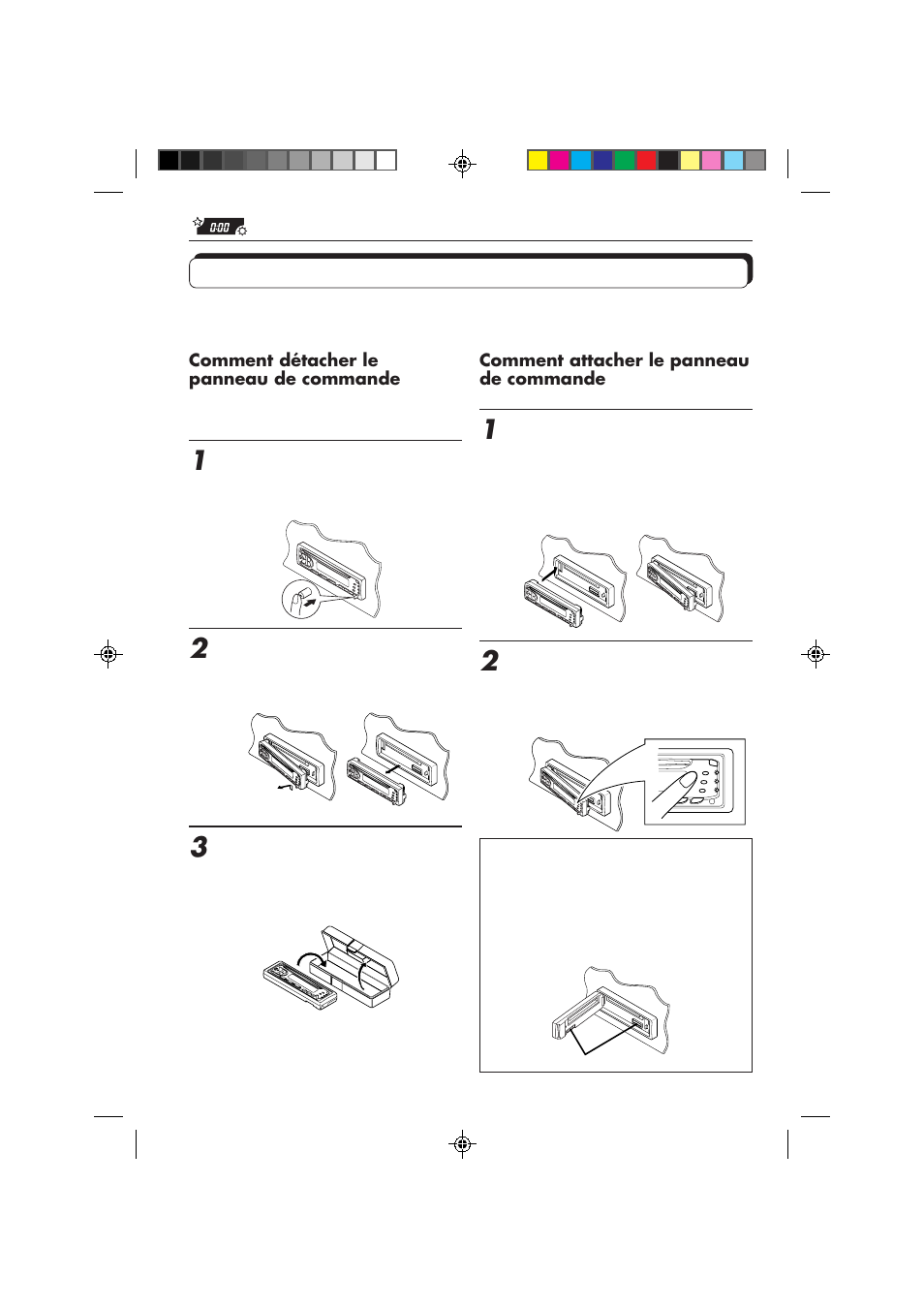 Détachement du panneau de commande | JVC KD-S653R User Manual | Page 82 / 114