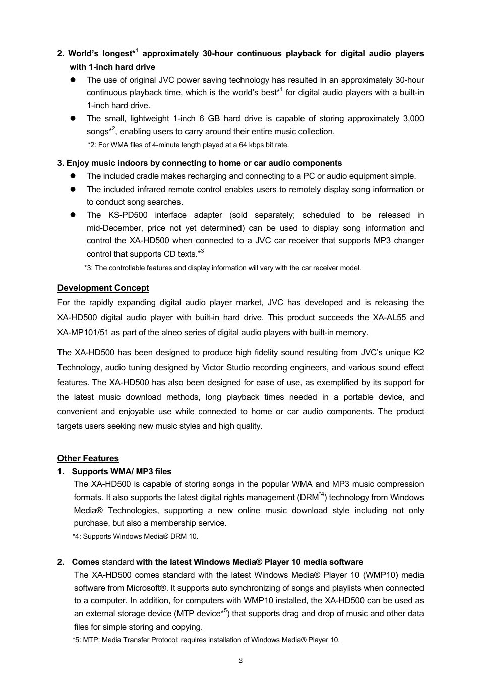 JVC XA-HD500 User Manual | Page 2 / 4