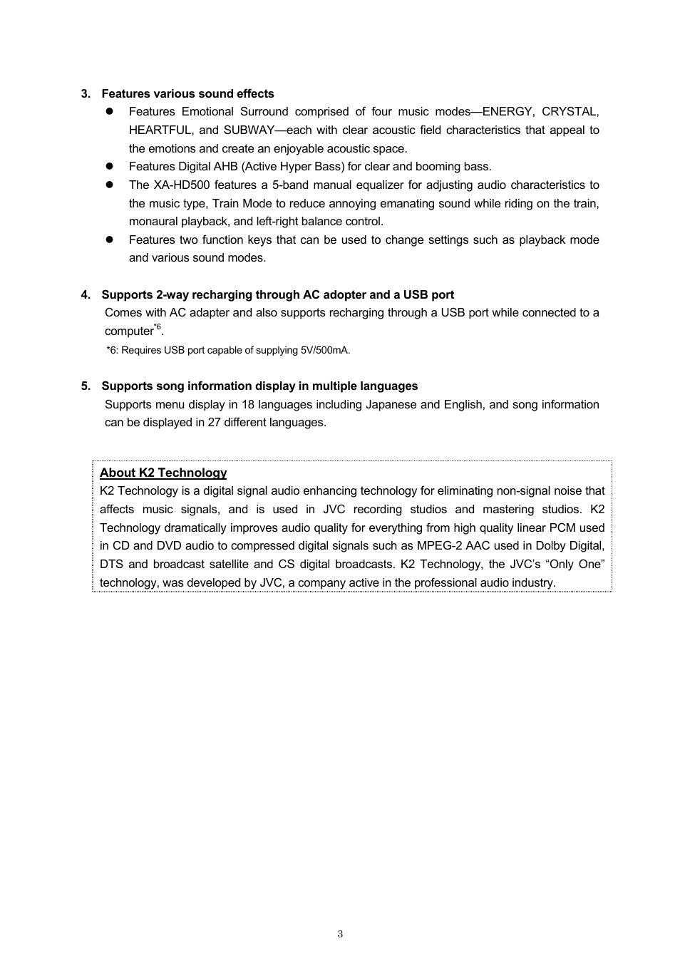 JVC XA-HD500 User Manual | Page 3 / 4