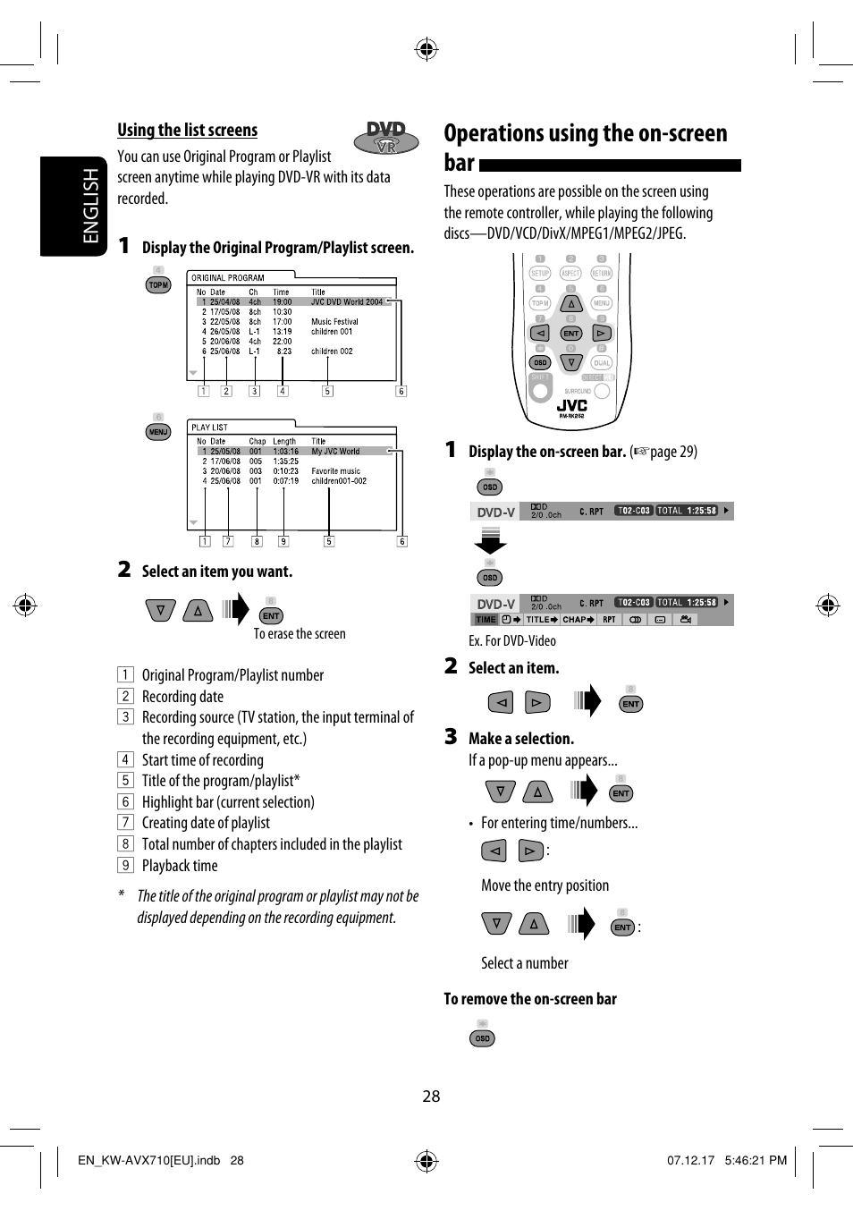 Operations using the on-screen bar | JVC LVT1778-001A User Manual | Page 264 / 666