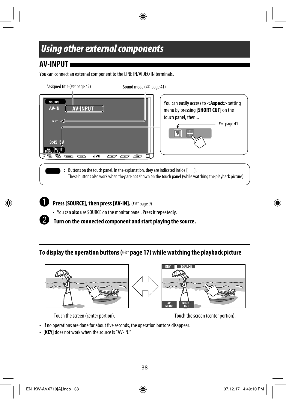 Using other external components, Av-input | JVC LVT1778-001A User Manual | Page 568 / 666