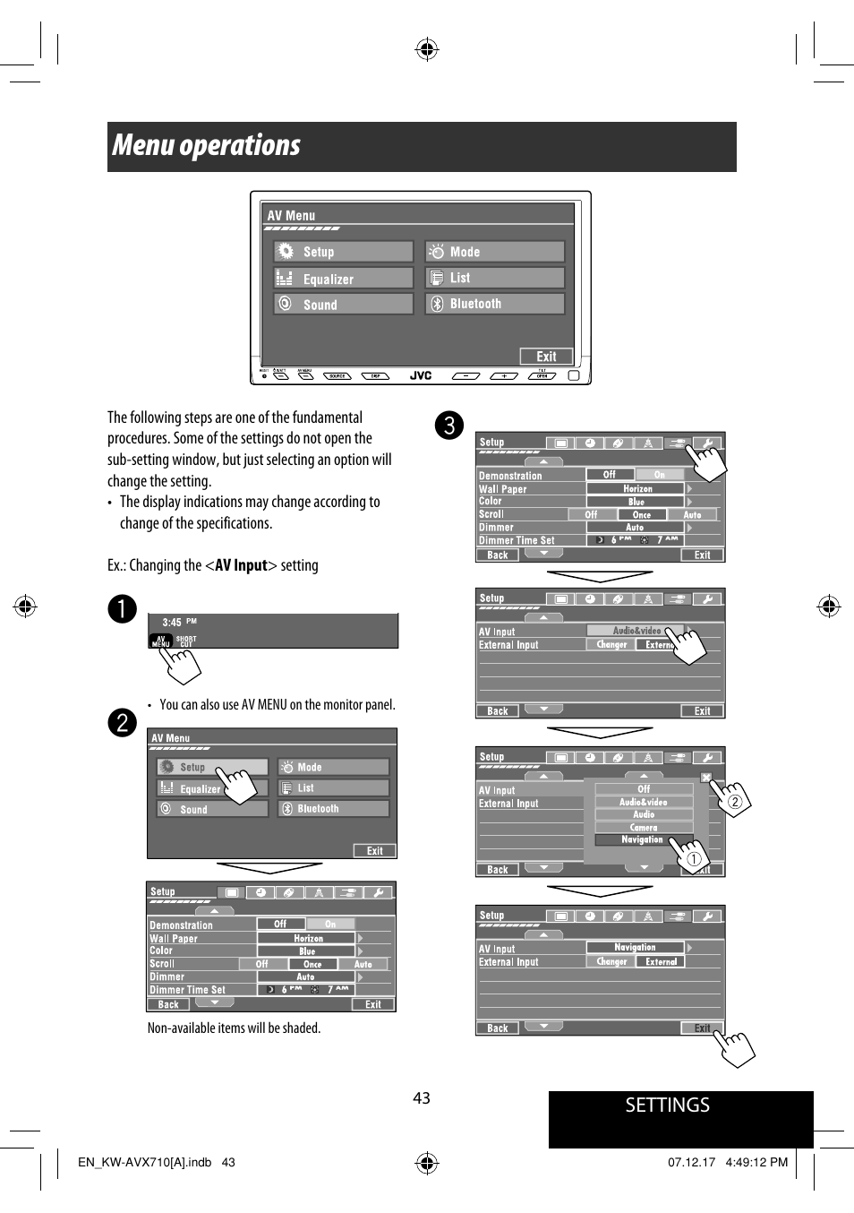 Menu operations | JVC LVT1778-001A User Manual | Page 573 / 666