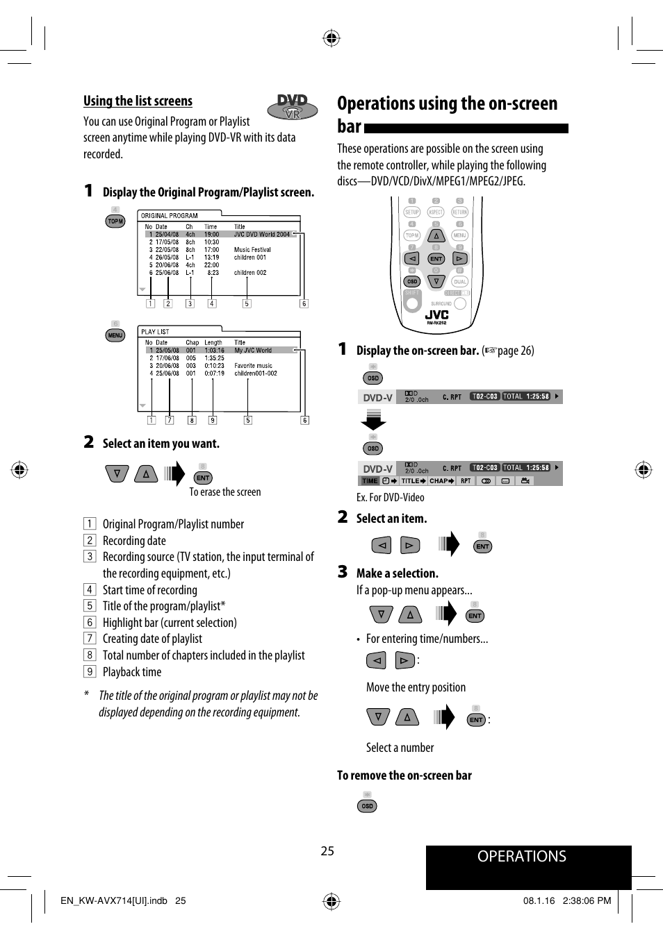 Operations using the on-screen bar | JVC LVT1778-001A User Manual | Page 623 / 666