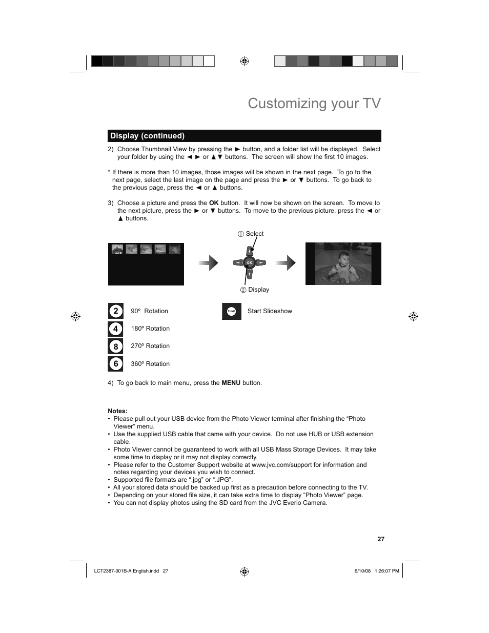 Customizing your tv | JVC 0608TSH-II-IM User Manual | Page 27 / 52
