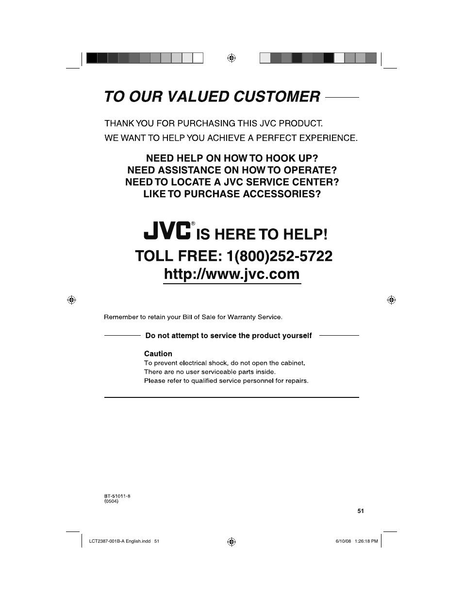 JVC 0608TSH-II-IM User Manual | Page 51 / 52