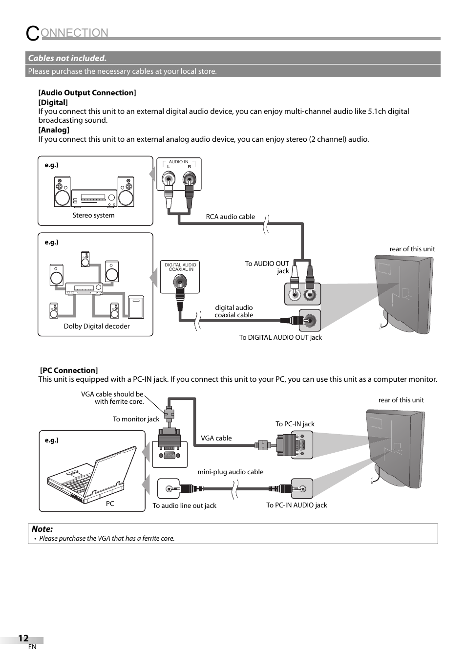 Onnection | JVC 1EMN24159 User Manual | Page 12 / 52