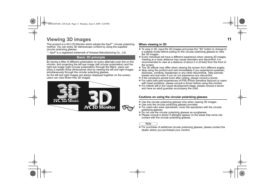 Let’s try it out, Viewing 3d images | JVC 0509SKH-SW-MT User Manual | Page 12 / 32