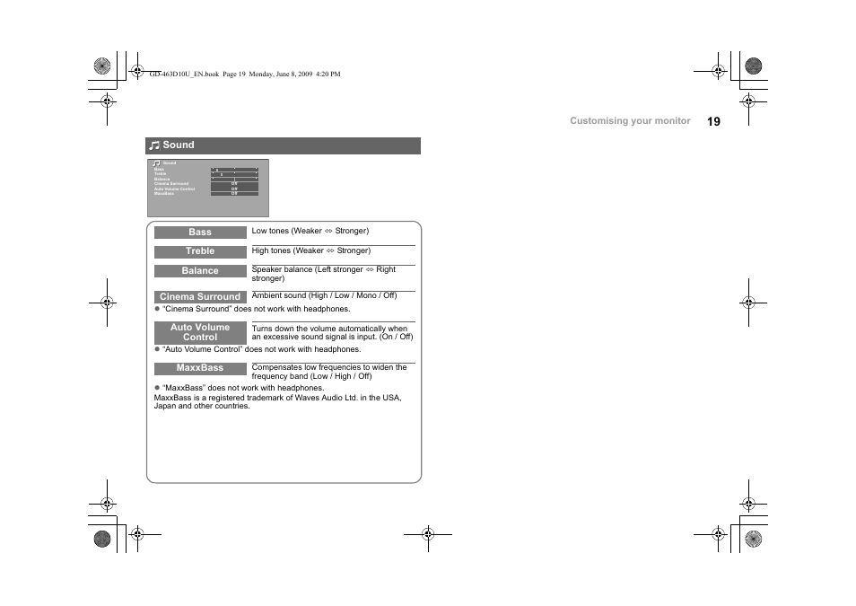 Sound, P. 19), Ss (p. 19) | JVC 0509SKH-SW-MT User Manual | Page 20 / 32