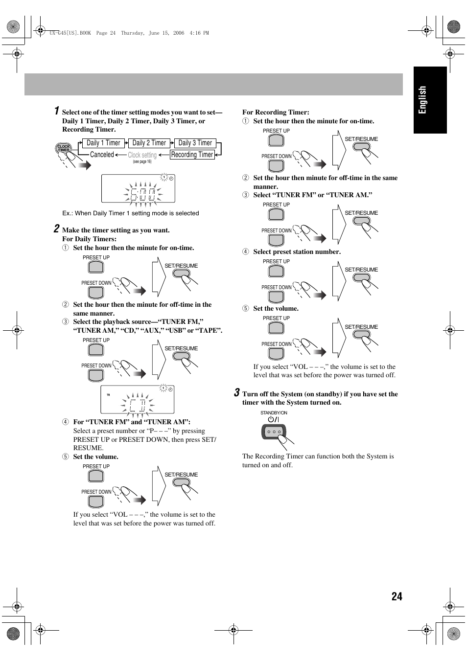 English | JVC CA-UXG45 User Manual | Page 28 / 70