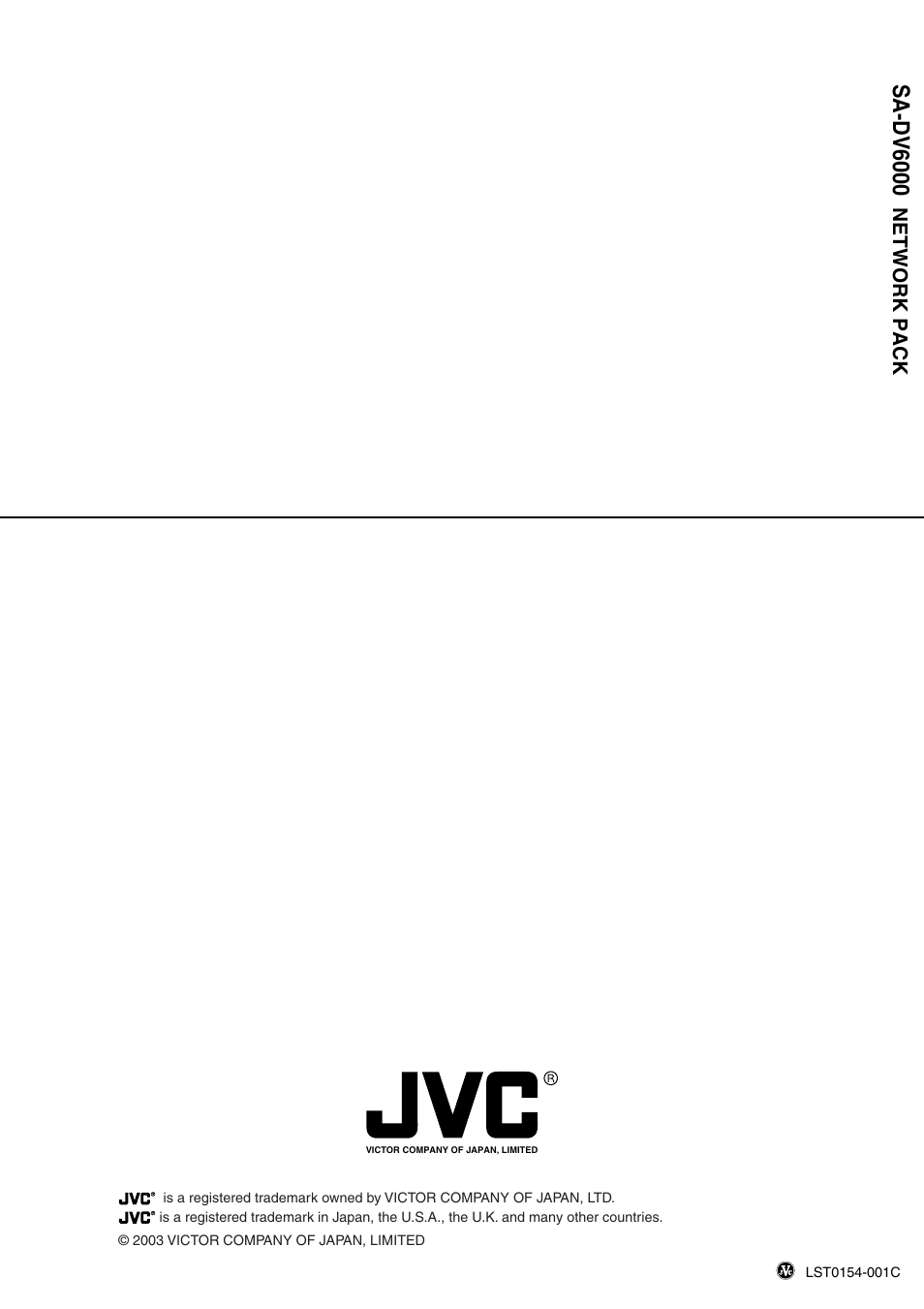 Sa-dv6000, Network pack | JVC Network Pack SA-DV6000 User Manual | Page 71 / 71