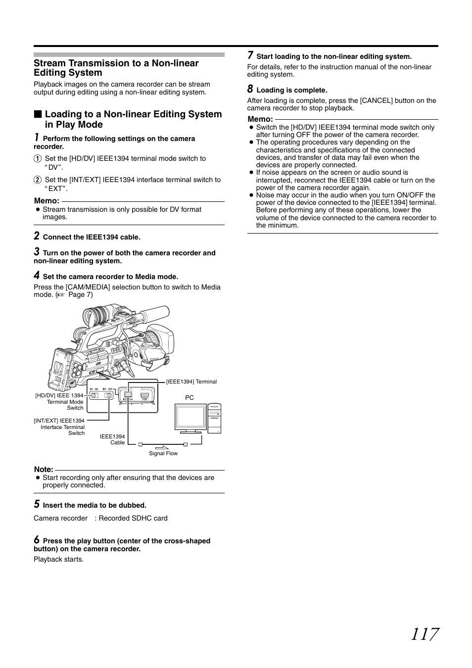 Stream transmission to a non-linear editing system, Stream transmission to a, Non-linear editing system | JVC GY-HM700CHE User Manual | Page 121 / 132