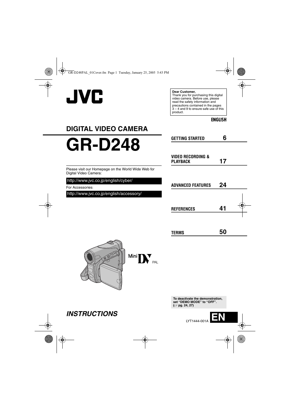 JVC GR-D248 User Manual | 52 pages