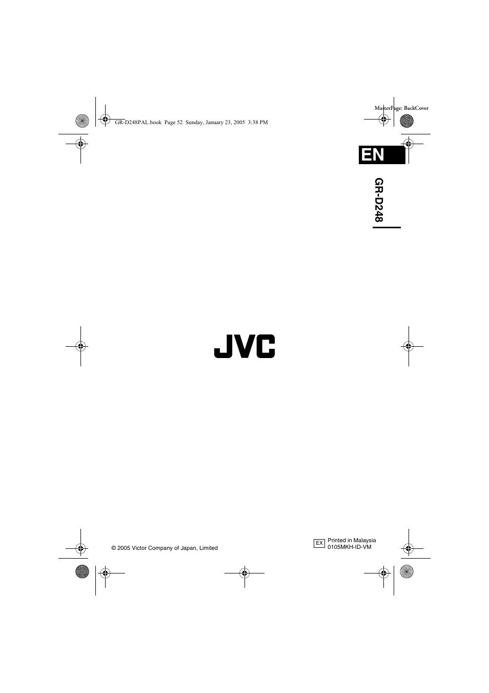 Gr -d248 | JVC GR-D248 User Manual | Page 52 / 52