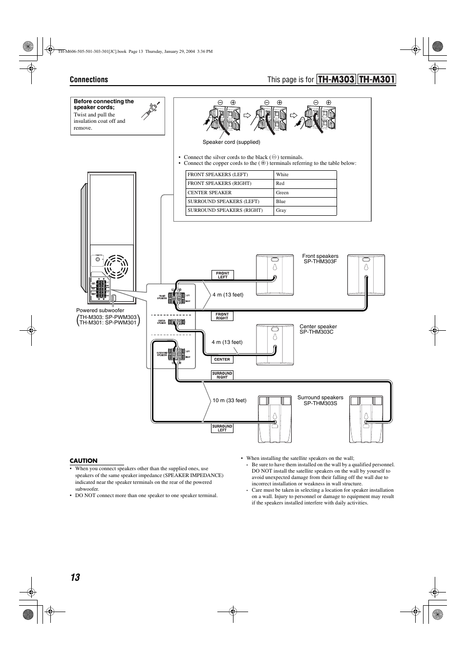 JVC TH-M606/TH-M603 User Manual | Page 16 / 52