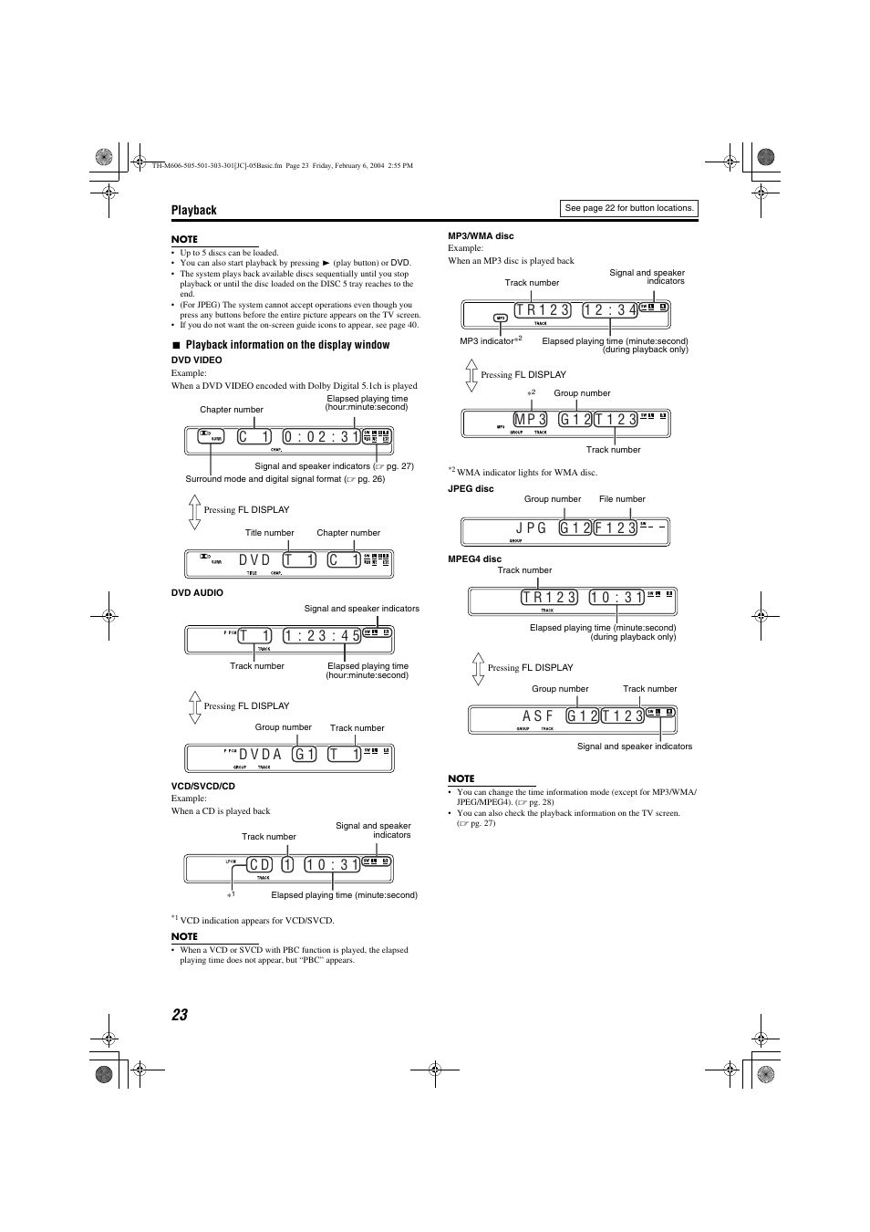 Pg. 23 | JVC TH-M606/TH-M603 User Manual | Page 26 / 52