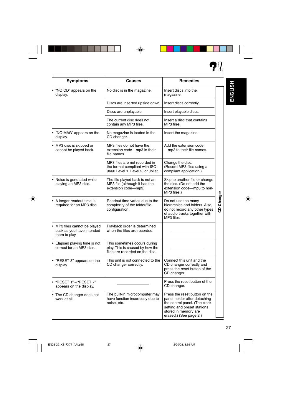 English | JVC GET0139-001A User Manual | Page 27 / 33