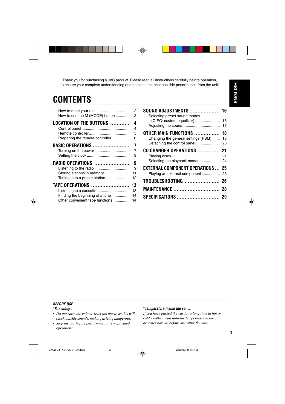 JVC GET0139-001A User Manual | Page 3 / 33