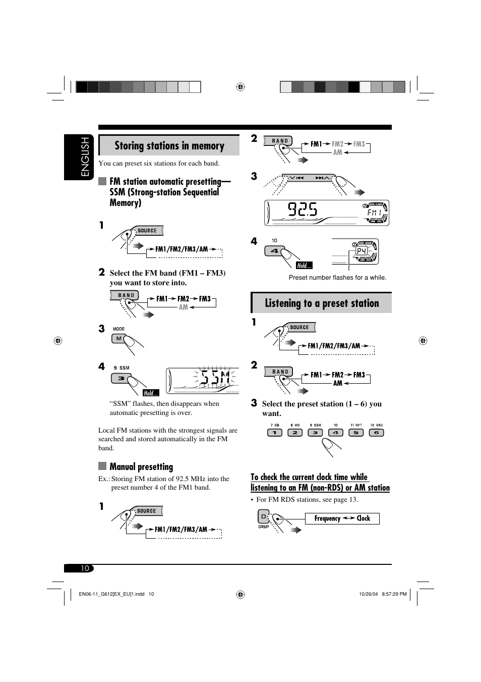 Listening to a preset station | JVC GET0266-003A User Manual | Page 10 / 84