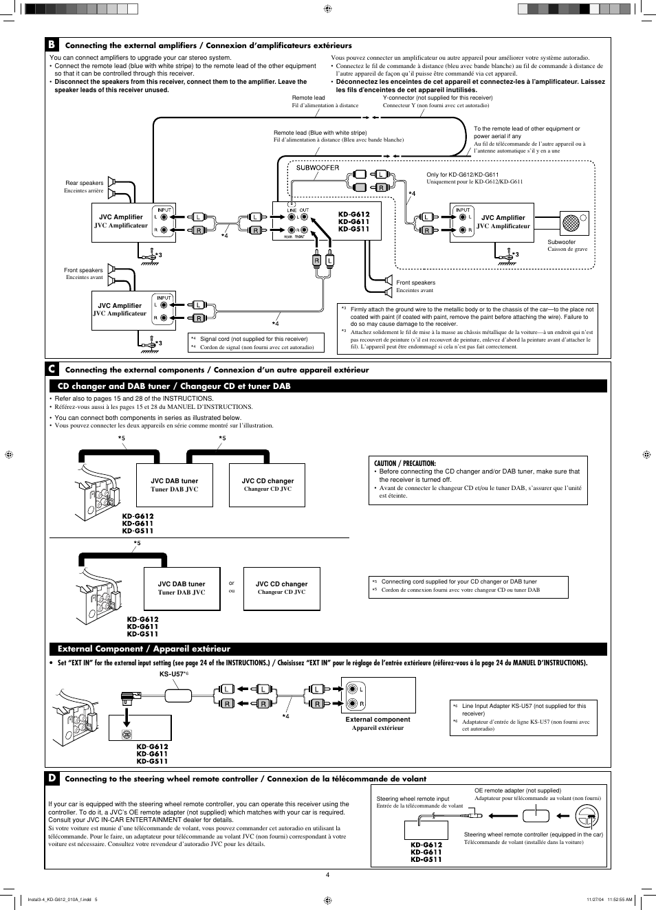External component / appareil extérieur | JVC GET0266-003A User Manual | Page 42 / 84