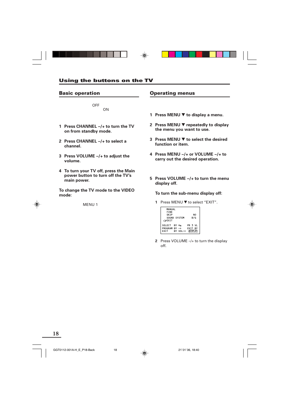 JVC AV-1406FE User Manual | Page 18 / 40