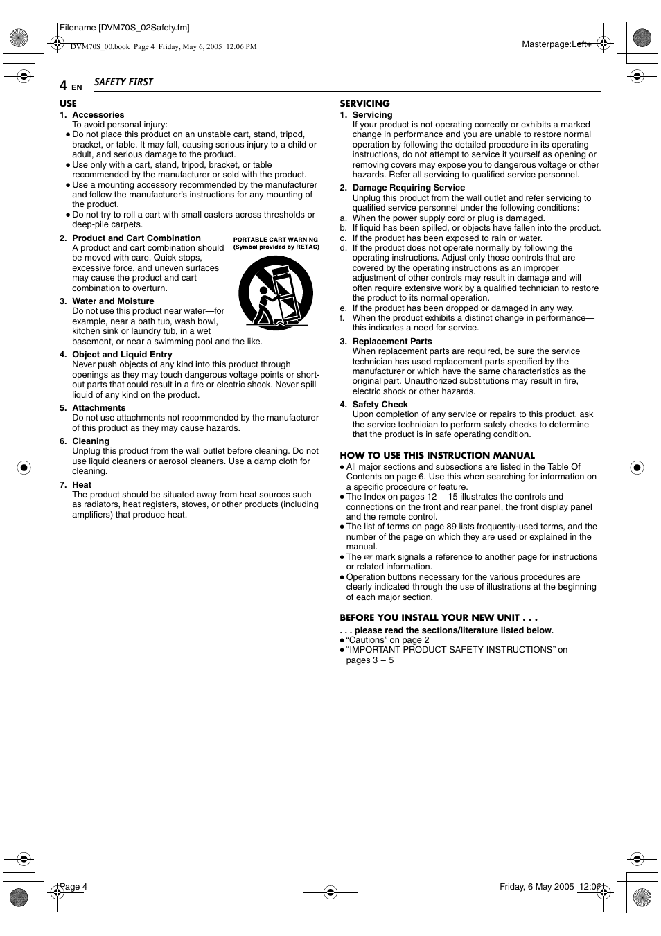 JVC SR-DVM70US User Manual | Page 4 / 92