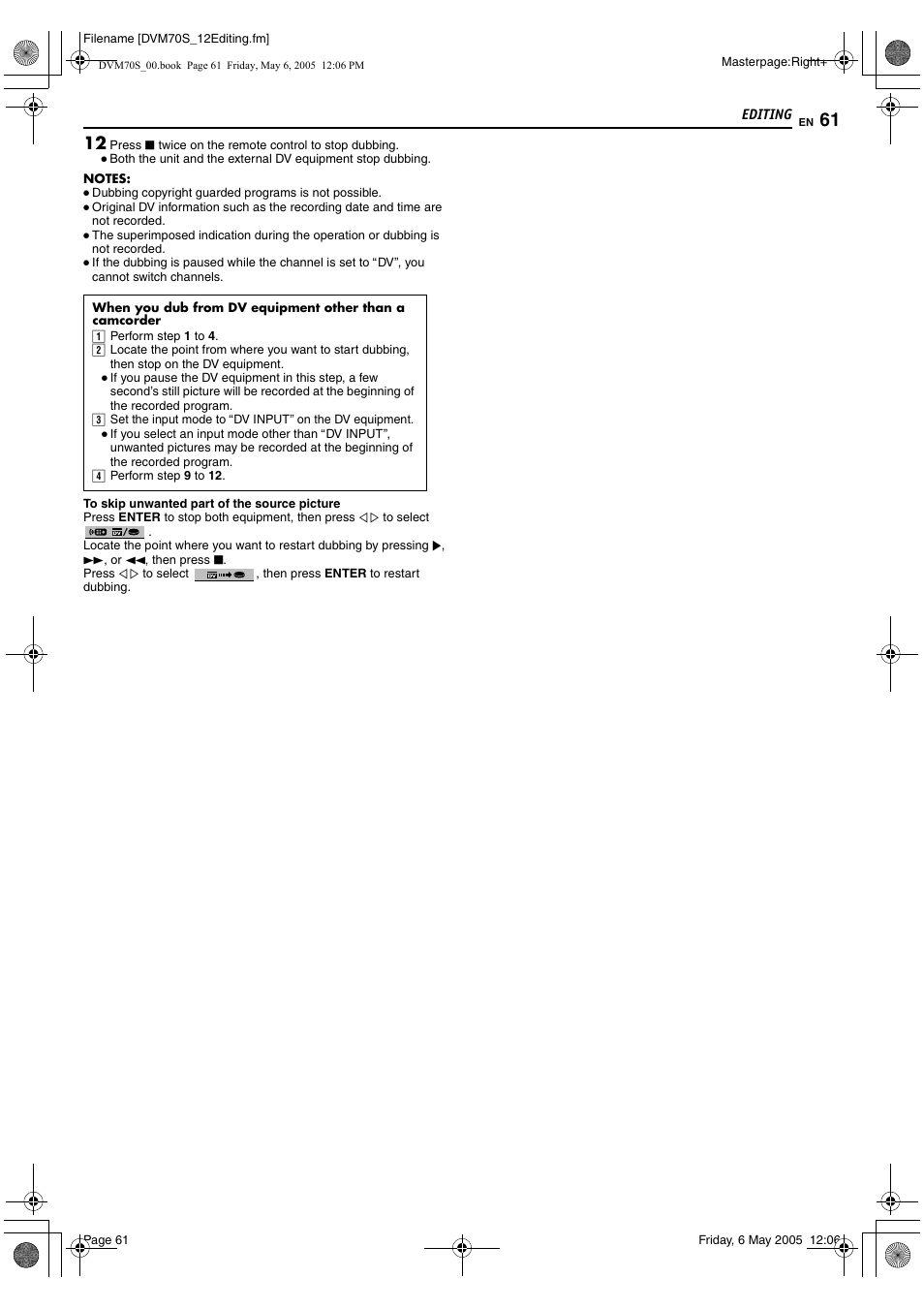 JVC SR-DVM70US User Manual | Page 61 / 92