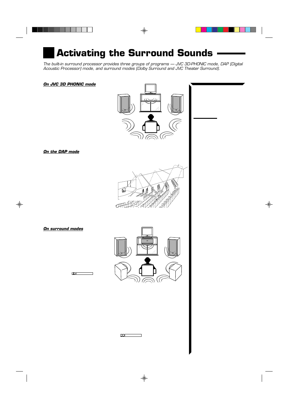 Activating the surround sounds | JVC RX-554VBK User Manual | Page 25 / 44