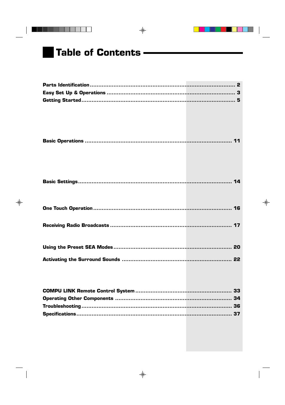 JVC RX-554VBK User Manual | Page 4 / 44