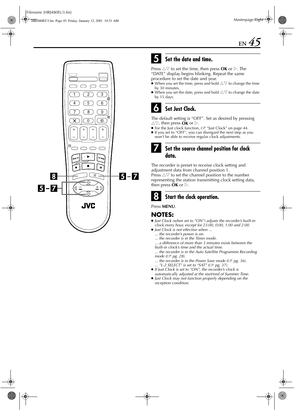 JVC HR-J280 User Manual | Page 45 / 52