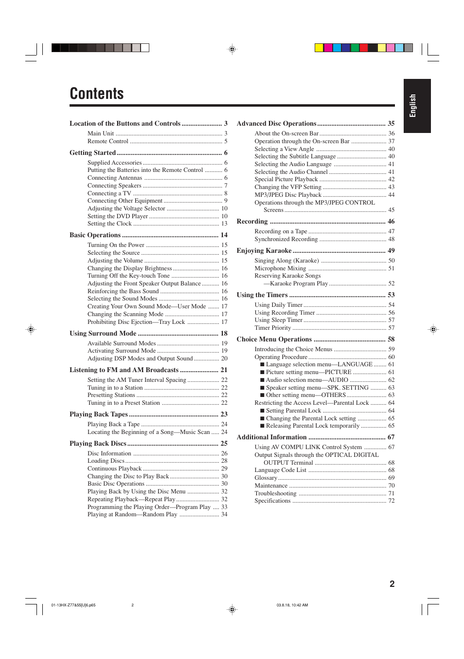 JVC CA-HXZ55D User Manual | Page 7 / 78