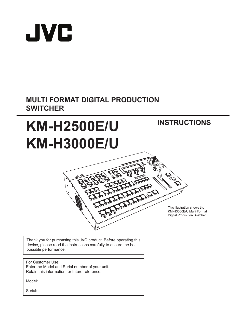 JVC KM-H3000E User Manual | 56 pages