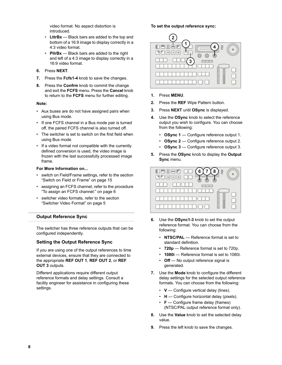 Output reference sync, Setting the output reference sync, To set the output reference sync | JVC KM-H3000E User Manual | Page 14 / 56