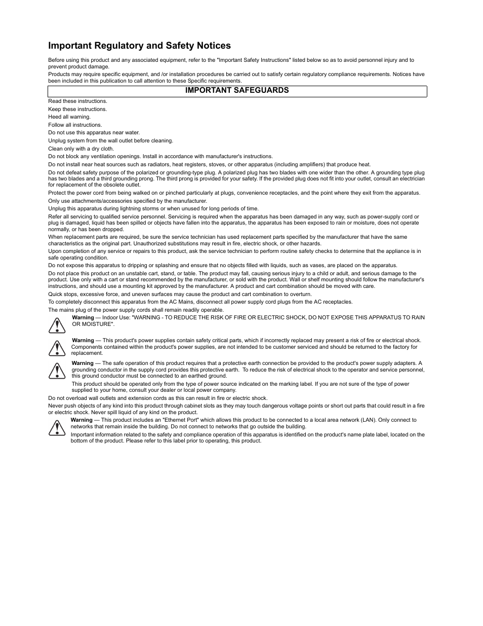 Important safeguards, Important regulatory and safety notices | JVC KM-H3000E User Manual | Page 2 / 56