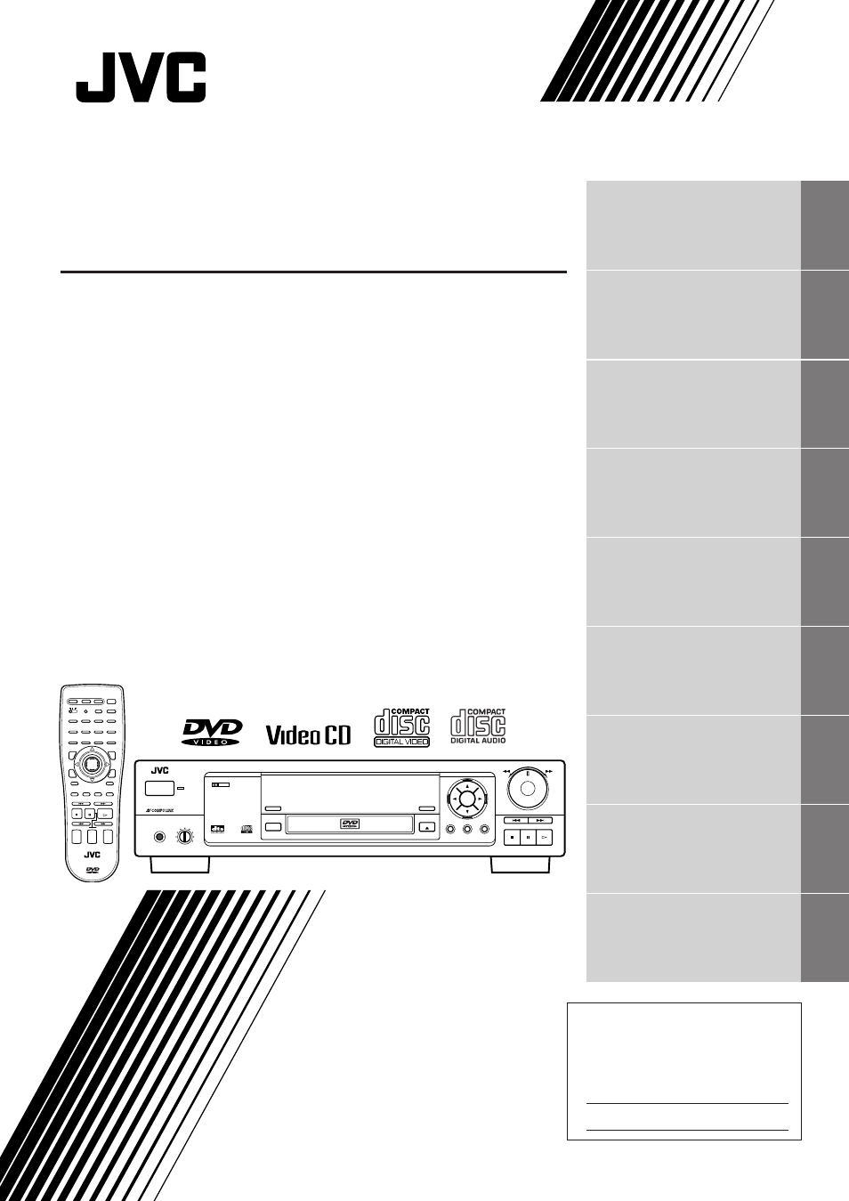 JVC XV-501BK User Manual | 104 pages