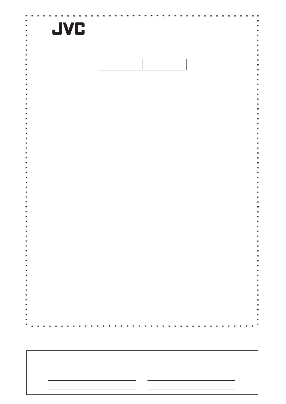 Limited warranty, Consumer video 1-90 | JVC XV-501BK User Manual | Page 103 / 104