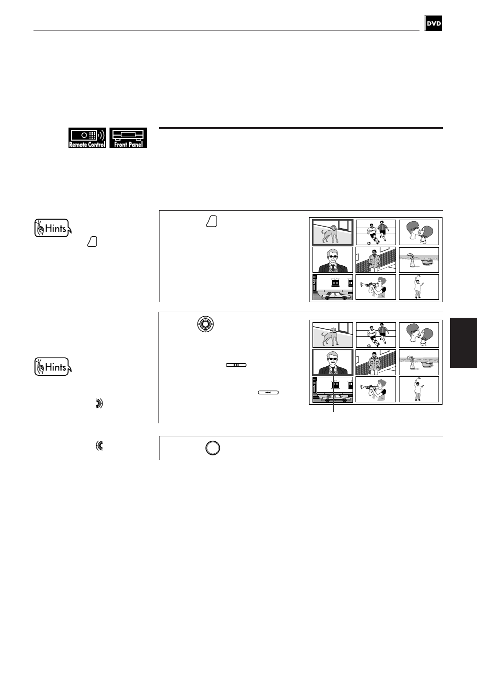 Press, Use to select the desired title | JVC XV-501BK User Manual | Page 43 / 104