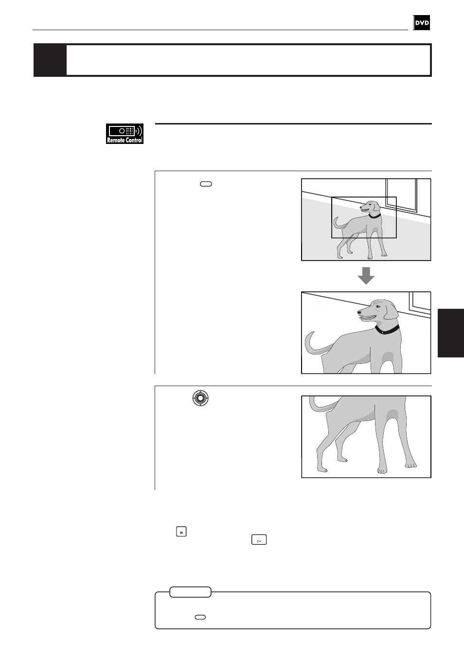 Playing a scene close-up, Press, Use to move the zoomed-in scene | JVC XV-501BK User Manual | Page 45 / 104