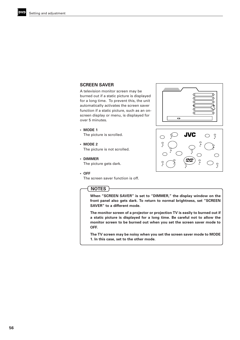 Screen saver | JVC XV-501BK User Manual | Page 60 / 104