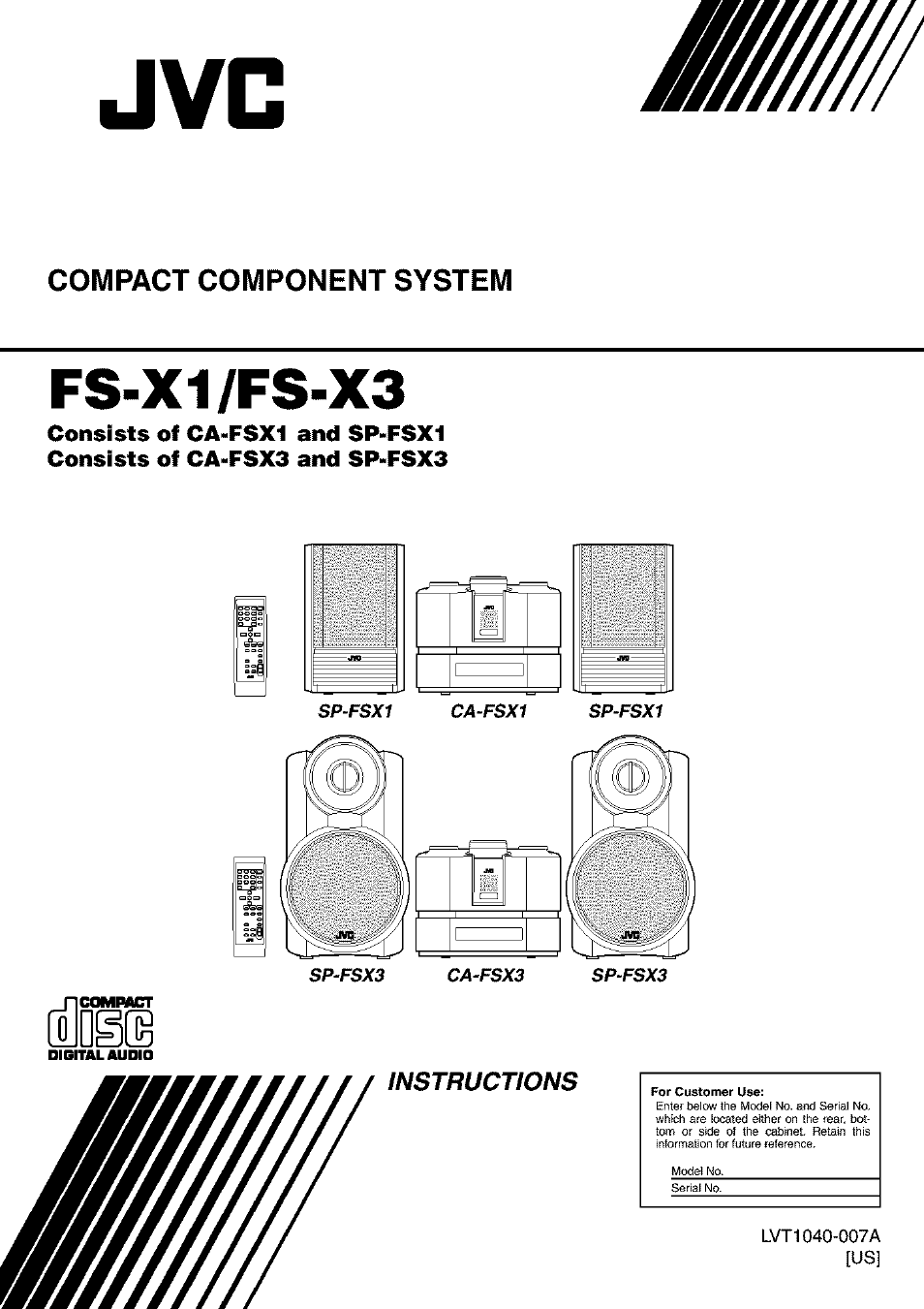 JVC FS-X 3 User Manual | 33 pages