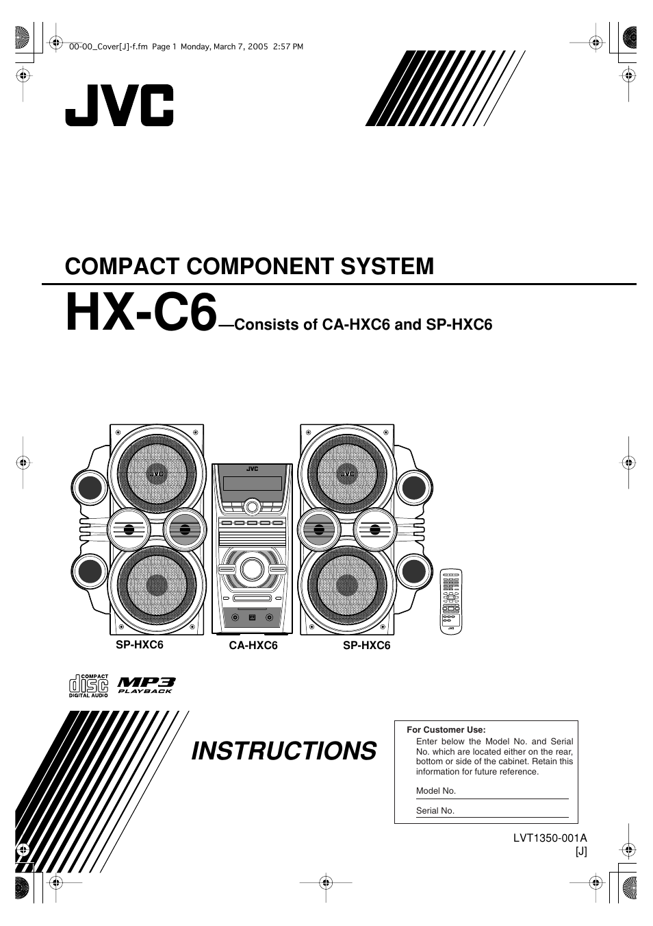 JVC CA-HXC6 User Manual | 28 pages