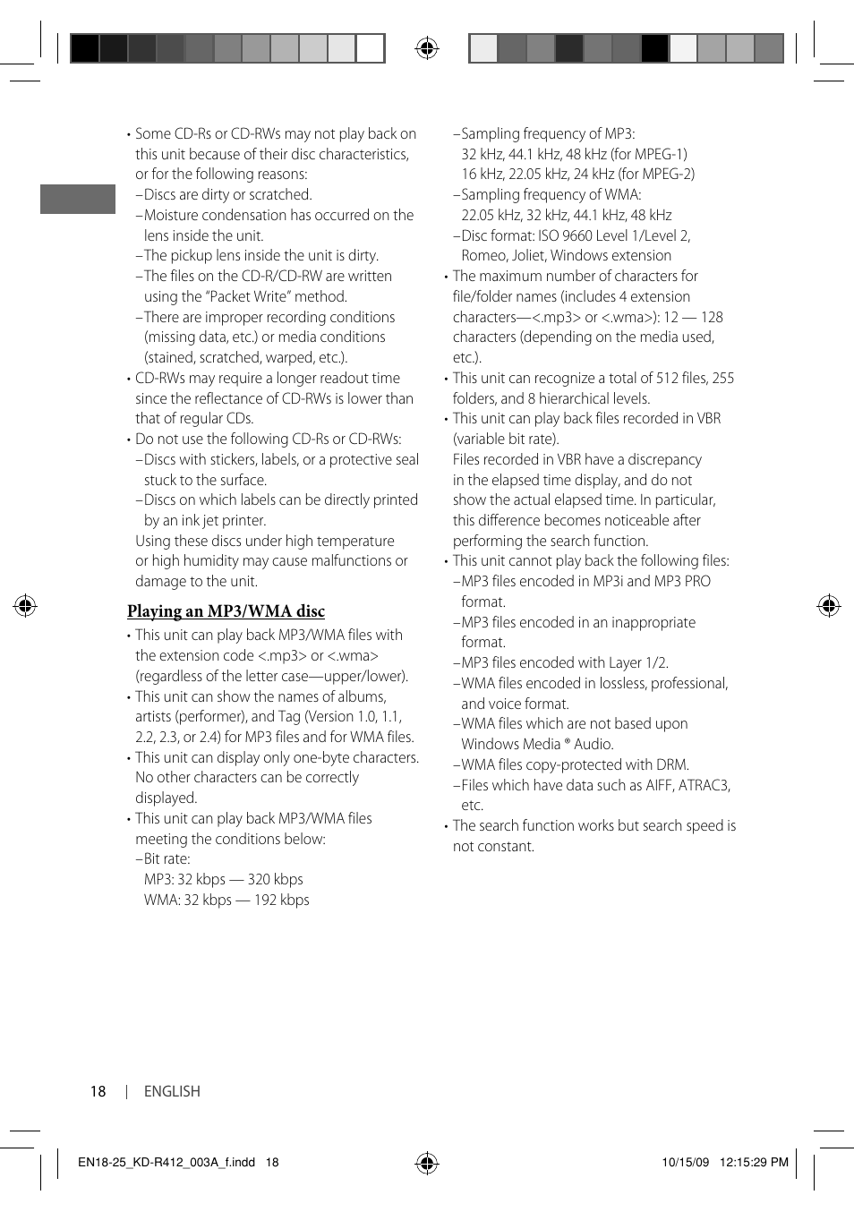 JVC KD-R311 User Manual | Page 18 / 42