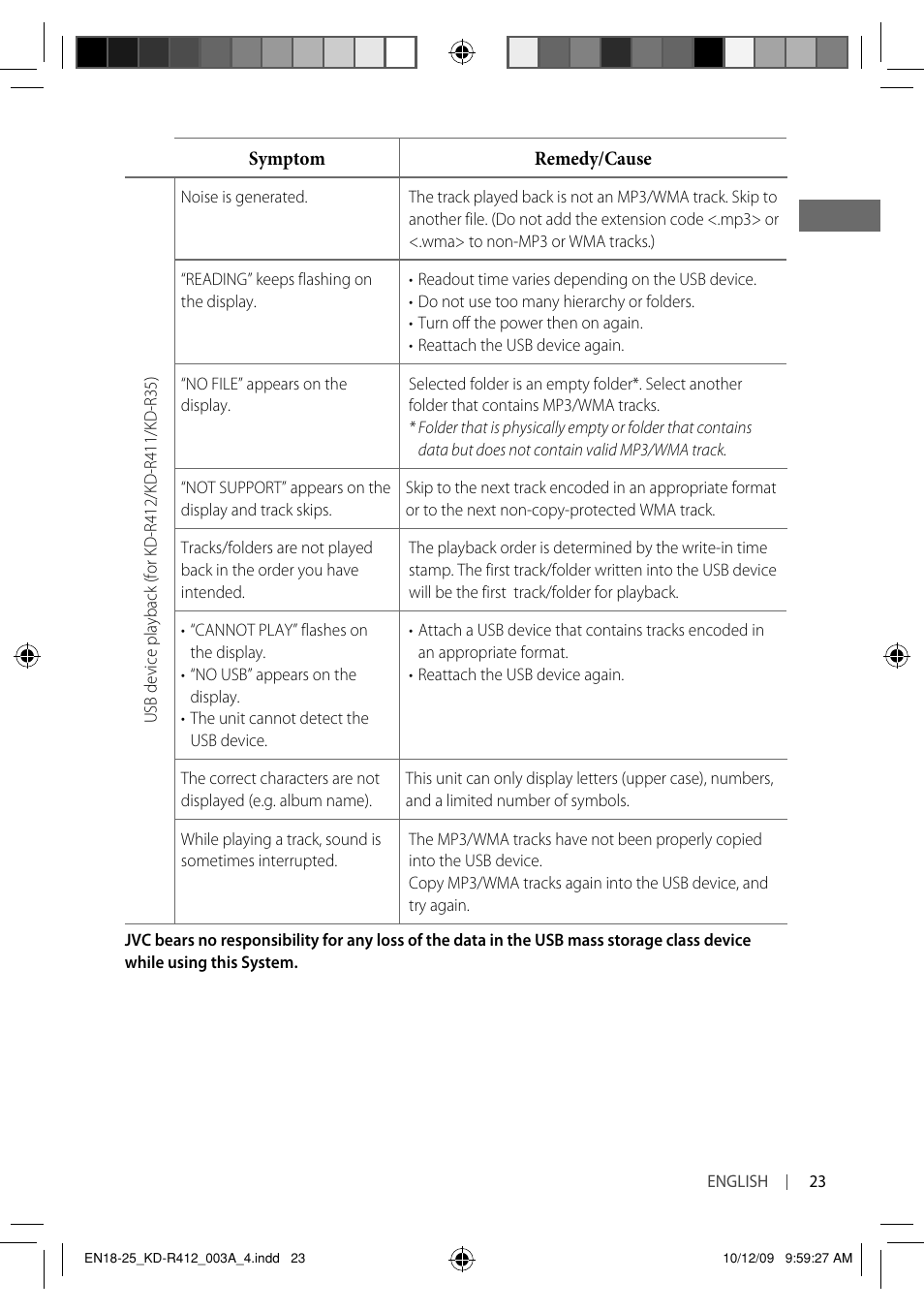 JVC KD-R311 User Manual | Page 23 / 42